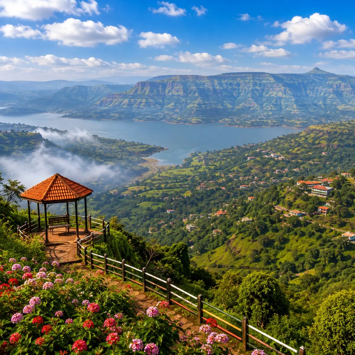 Mahabaleshwar Panchgani Weekend Tour Package featuring Arthur's Seat, Mapro Garden, Table Land, Venna Lake, strawberry farms and scenic Sahyadri hills.