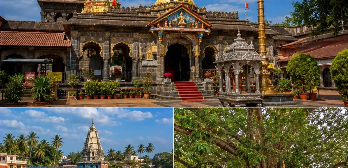 Mahalaxmi Narsobachi Wadi Audumbar Tour Package featuring Kolhapur Mahalakshmi Temple, Narsobachi Wadi Datta Temple, Audumbar Temple and Krishna River.
