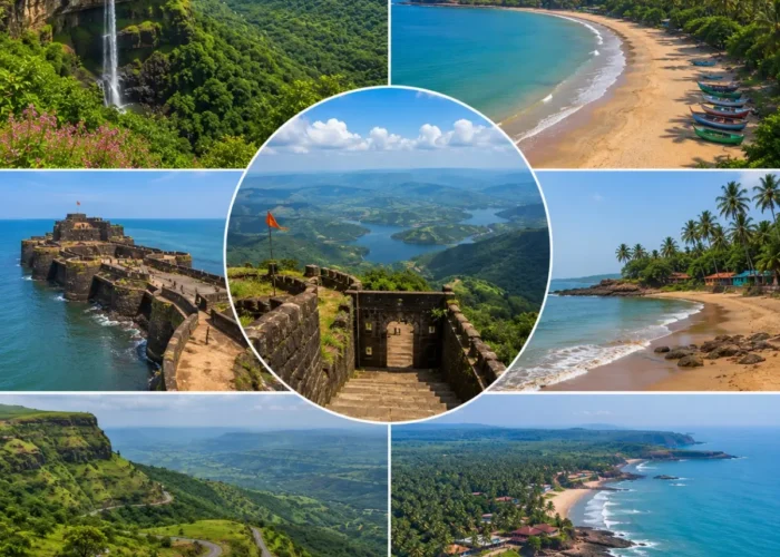 Maharashtra Hills Beaches Konkan Tour Package featuring Lonavala, Matheran, Alibaug, Ganpatipule, Tarkarli, Mahabaleshwar, Pune and the scenic Konkan coastline.