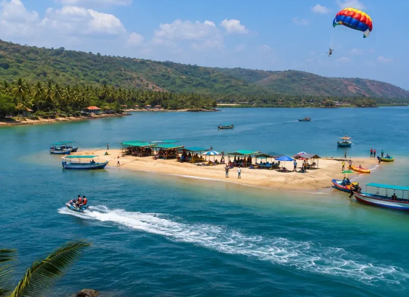 Malvan and Tsunami Island adventure tour with blue coastal waters, boating and scenic Konkan coastline