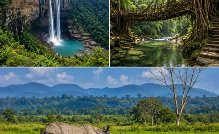 Meghalaya & Kaziranga Tour Package featuring Shillong, Cherrapunji, Dawki, Umngot River and Kaziranga National Park safari