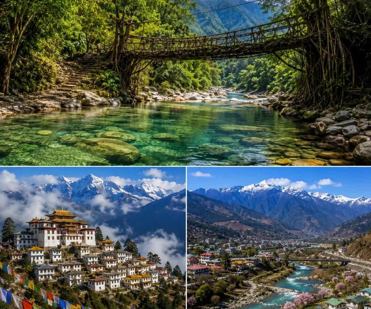 Meghalaya & Tawang Tour Package featuring Shillong, Cherrapunji, Dawki, Sela Pass and Tawang Monastery