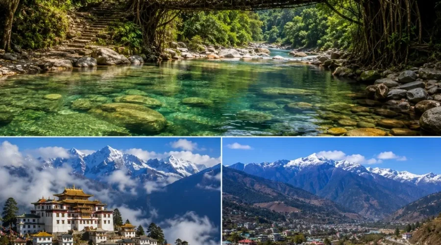 Meghalaya & Tawang Tour Package featuring Shillong, Cherrapunji, Dawki, Sela Pass and Tawang Monastery