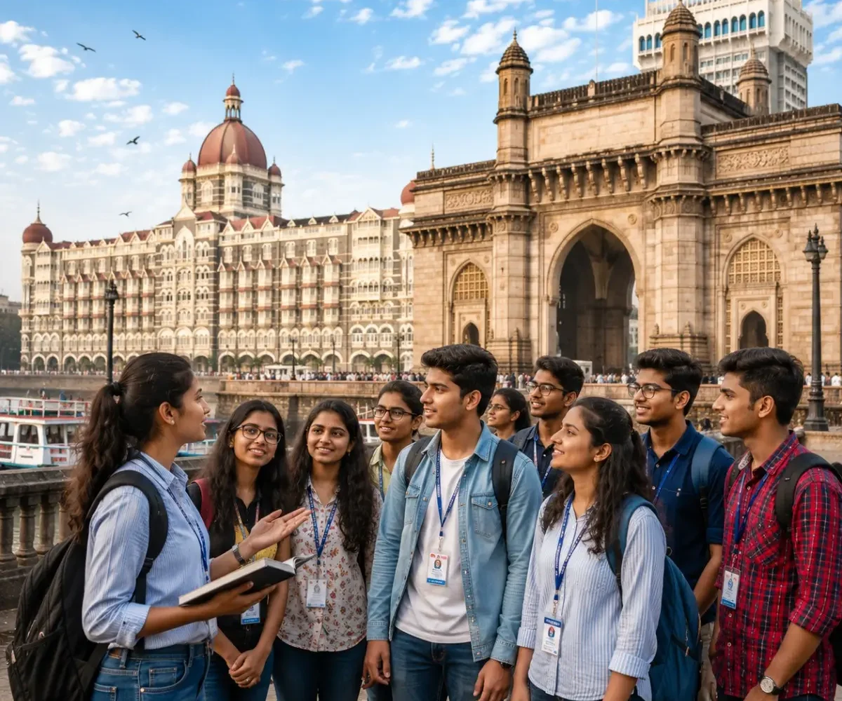 Mumbai Educational Tour Package featuring Gateway of India, Nehru Science Centre, Chhatrapati Shivaji Maharaj Vastu Sangrahalaya, Planetarium and educational attractions.