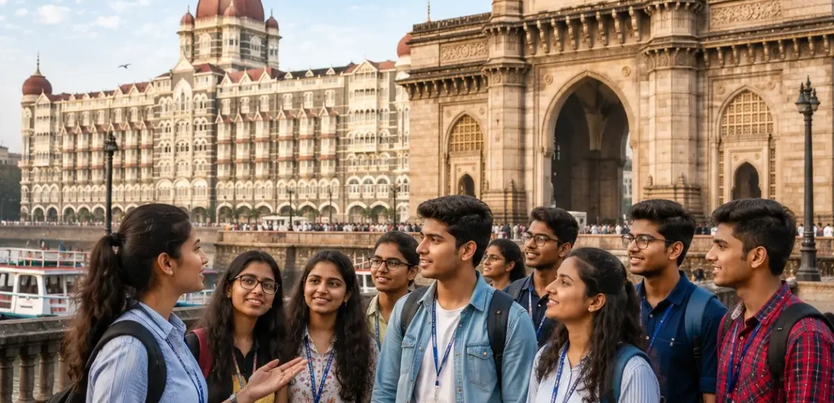 Mumbai Educational Tour Package featuring Gateway of India, Nehru Science Centre, Chhatrapati Shivaji Maharaj Vastu Sangrahalaya, Planetarium and educational attractions.