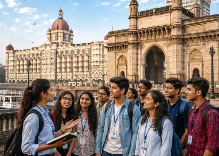 Mumbai Educational Tour Package featuring Gateway of India, Nehru Science Centre, Chhatrapati Shivaji Maharaj Vastu Sangrahalaya, Planetarium and educational attractions.