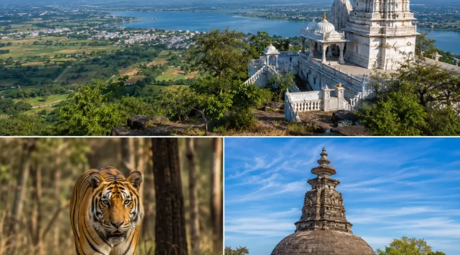 Nagpur Pench Ramtek Tour Package featuring Pench Tiger Reserve, Ramtek Temple, Deekshabhoomi, tiger safari and scenic forest landscapes.