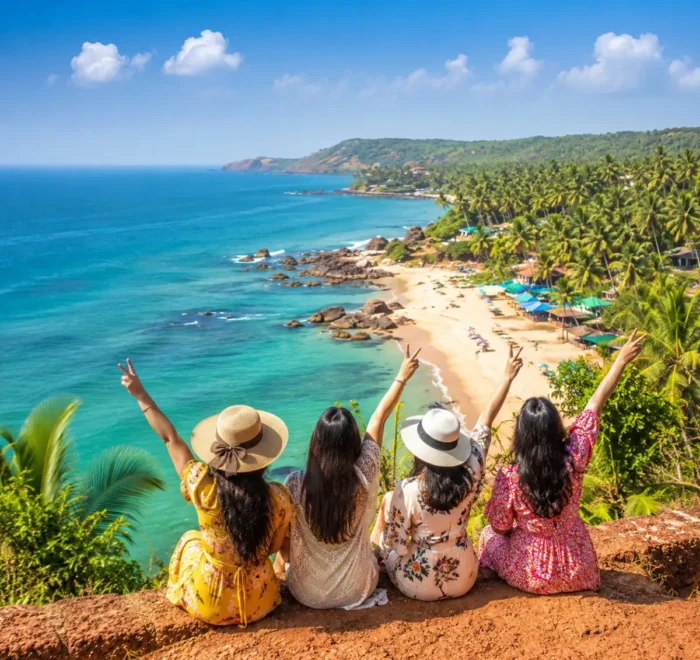 North South Goa Women Special Tour Package featuring Calangute Beach, Baga Beach, Dudhsagar Falls, churches, shopping and scenic coastal views.