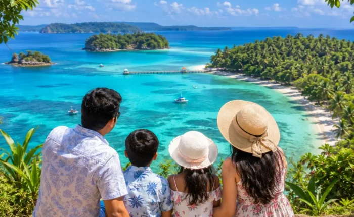 Port Blair Havelock Neil Island Family Tour Package featuring Radhanagar Beach, Cellular Jail, Bharatpur Beach, Laxmanpur Beach and turquoise island waters.