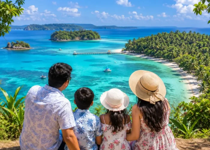 Port Blair Havelock Neil Island Family Tour Package featuring Radhanagar Beach, Cellular Jail, Bharatpur Beach, Laxmanpur Beach and turquoise island waters.