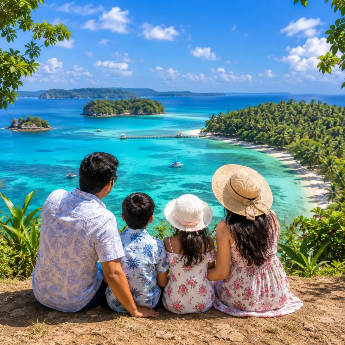 Port Blair Havelock Neil Island Family Tour Package featuring Radhanagar Beach, Cellular Jail, Bharatpur Beach, Laxmanpur Beach and turquoise island waters.