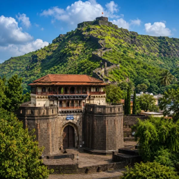 Pune Heritage Sinhagad Tour Package featuring Sinhagad Fort, Shaniwar Wada, Aga Khan Palace, Lal Mahal and Pataleshwar Cave Temple.