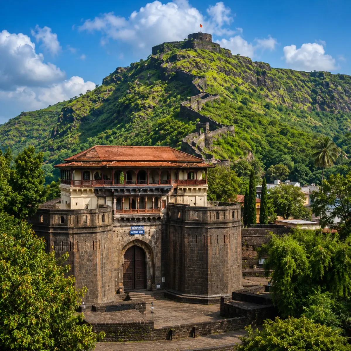 Pune Heritage Sinhagad Tour Package featuring Sinhagad Fort, Shaniwar Wada, Aga Khan Palace, Lal Mahal and Pataleshwar Cave Temple.