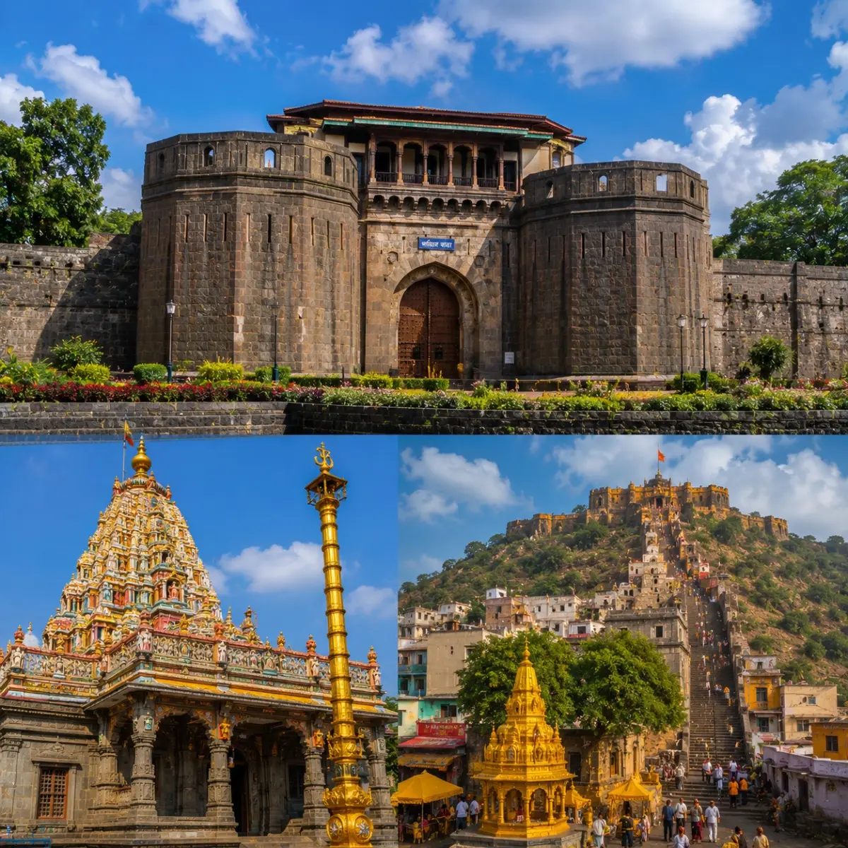 Pune Jejuri Narayanpur Tour Package featuring Jejuri Khandoba Temple, Narayanpur Datta Temple, Prati Balaji Temple and Pune heritage landmarks.