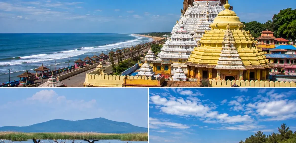 Puri Chilika Lake Gopalpur Tour Package featuring Jagannath Temple, Chilika Lake, Satapada Dolphins, Gopalpur Beach and Golden Beach Puri.