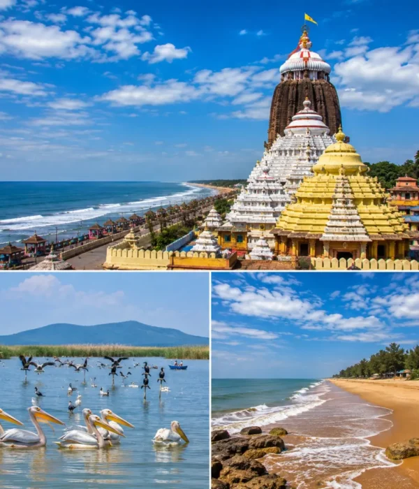 Puri Chilika Lake Gopalpur Tour Package featuring Jagannath Temple, Chilika Lake, Satapada Dolphins, Gopalpur Beach and Golden Beach Puri.