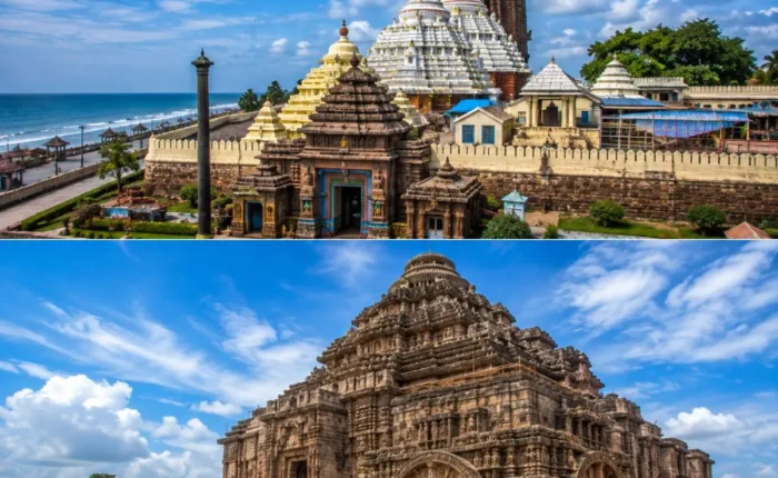 Puri Konark Tour Package featuring Jagannath Temple Puri, Konark Sun Temple, Chandrabhaga Beach, Golden Beach and Ramachandi Temple.