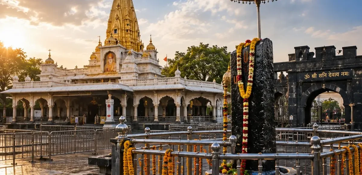 Shirdi Shani Shingnapur Tour Package featuring Sai Baba Samadhi Mandir, Dwarkamai, Chavadi and Shani Dev Temple.