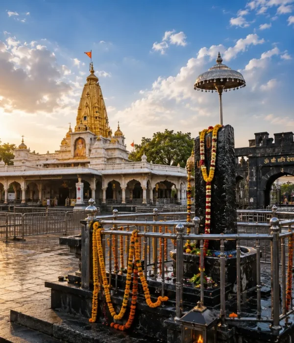 Shirdi Shani Shingnapur Tour Package featuring Sai Baba Samadhi Mandir, Dwarkamai, Chavadi and Shani Dev Temple.