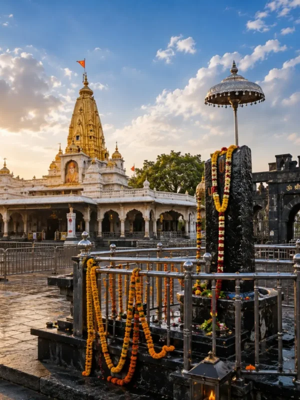 Shirdi Shani Shingnapur Tour Package featuring Sai Baba Samadhi Mandir, Dwarkamai, Chavadi and Shani Dev Temple.
