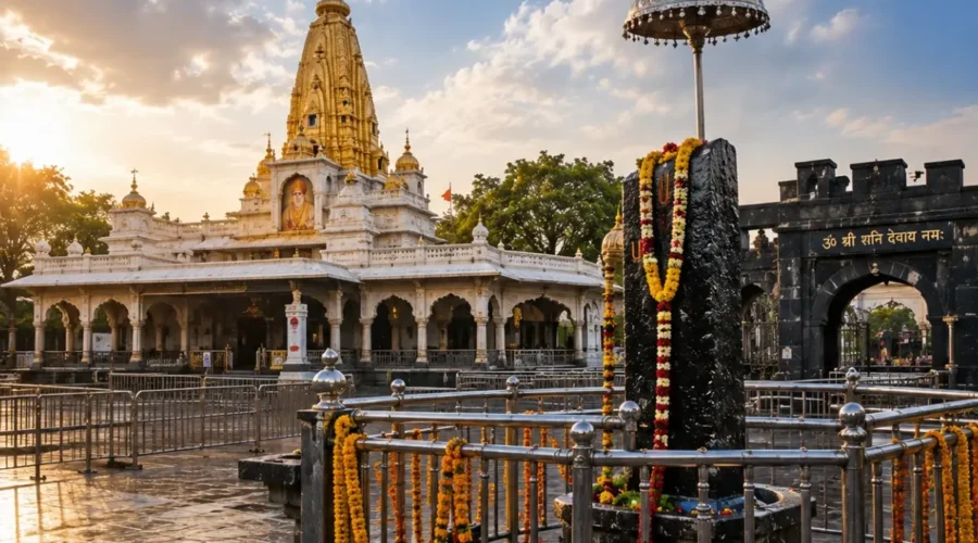 Shirdi Shani Shingnapur Tour Package featuring Sai Baba Samadhi Mandir, Dwarkamai, Chavadi and Shani Dev Temple.