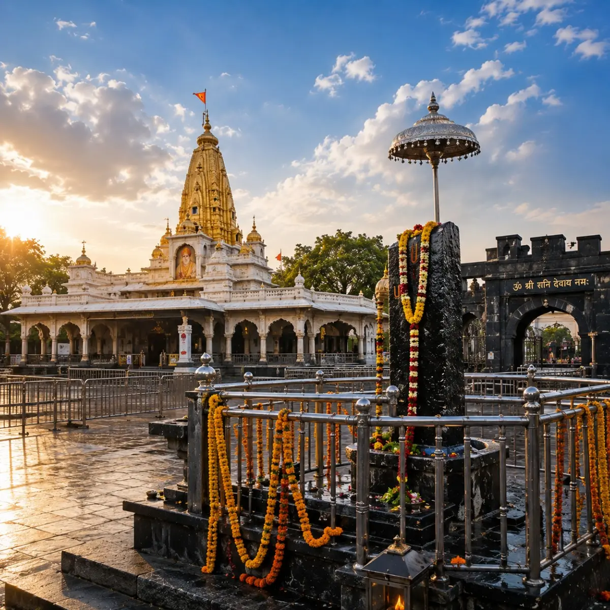 Shirdi Shani Shingnapur Tour Package featuring Sai Baba Samadhi Mandir, Dwarkamai, Chavadi and Shani Dev Temple.