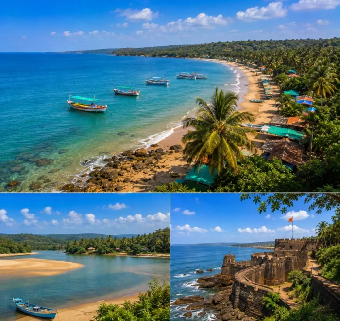 Tarkarli Devbagh Vengurla Tour Package featuring Tarkarli Beach, Devbagh Beach, Vengurla Beach, scuba diving, dolphin safari and the Konkan coastline.