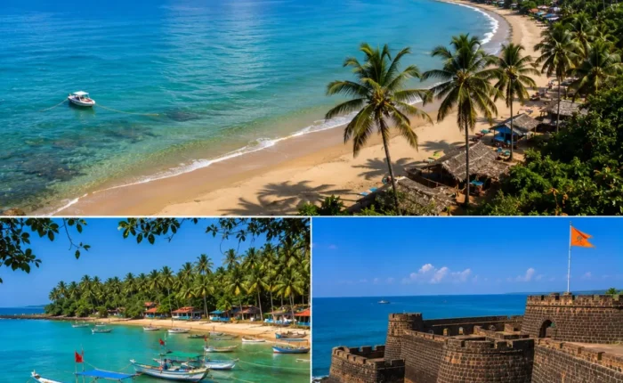 Tarkarli Malvan Sindhudurg Tour Package featuring Tarkarli Beach, Sindhudurg Fort, Malvan Beach, scuba diving, water sports and the Konkan coastline.
