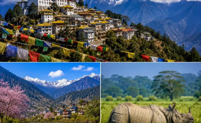 Tawang, Dirang & Kaziranga Tour Package featuring Tawang Monastery, Sela Pass, Dirang Valley and Kaziranga National Park safari