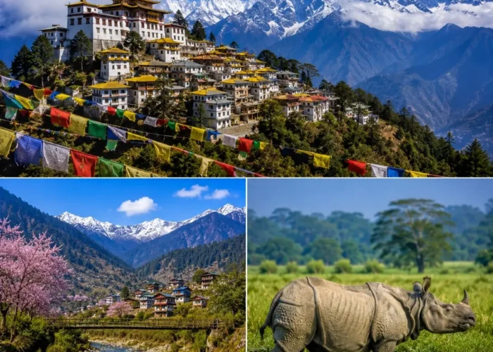 Tawang, Dirang & Kaziranga Tour Package featuring Tawang Monastery, Sela Pass, Dirang Valley and Kaziranga National Park safari