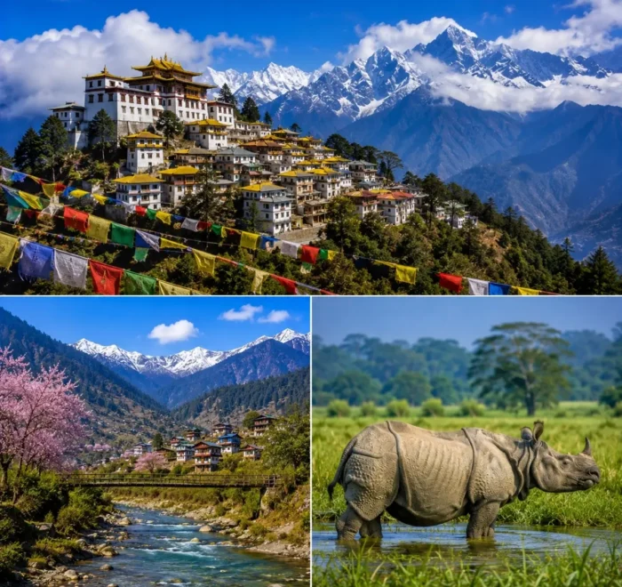Tawang, Dirang & Kaziranga Tour Package featuring Tawang Monastery, Sela Pass, Dirang Valley and Kaziranga National Park safari