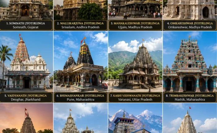 12 Jyotirlinga Pan India Temple Yatra covering Somnath, Mahakaleshwar, Kedarnath, Kashi Vishwanath, Trimbakeshwar, Rameswaram and all sacred Jyotirlingas.