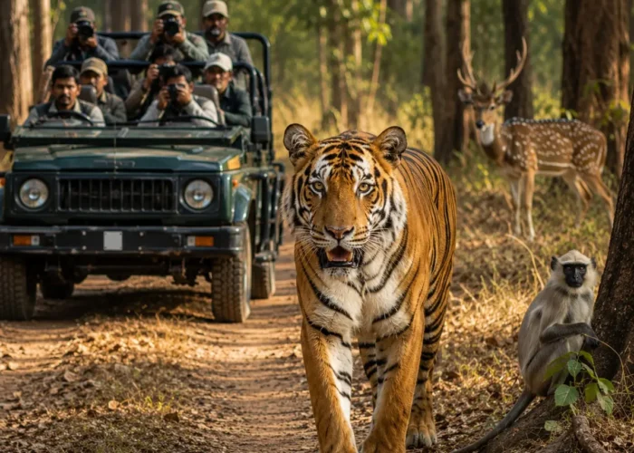 Bandhavgarh Tiger Safari Tour Package featuring Bengal tigers, jeep safaris, Bandhavgarh National Park and wildlife adventures in Madhya Pradesh.