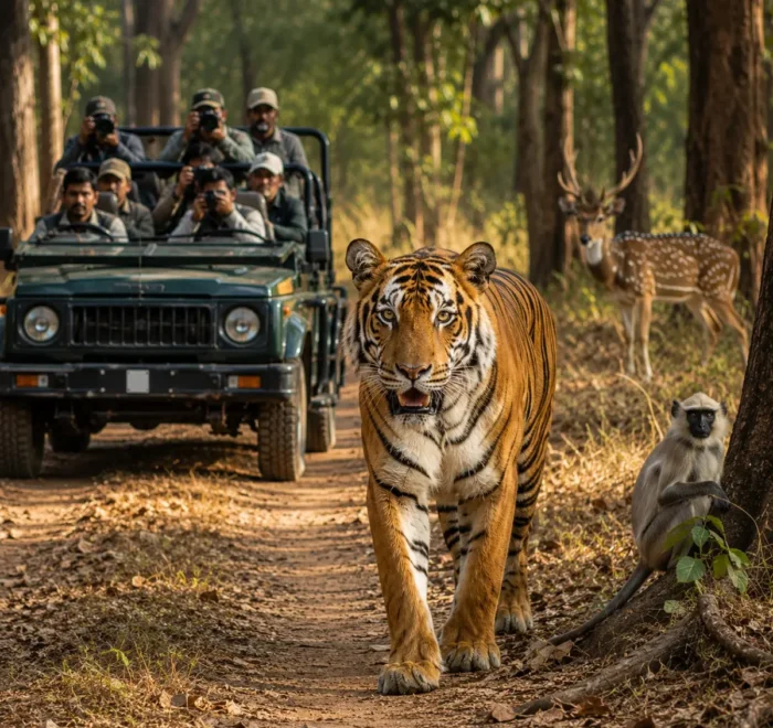 Bandhavgarh Tiger Safari Tour Package featuring Bengal tigers, jeep safaris, Bandhavgarh National Park and wildlife adventures in Madhya Pradesh.