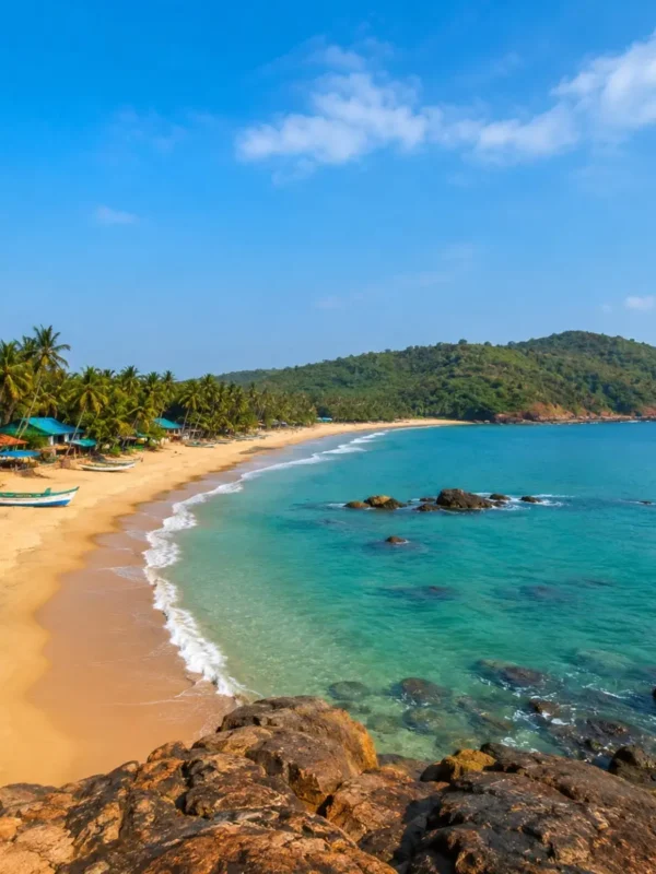 Gokarna Beach Retreat Tour Package featuring Om Beach, Kudle Beach, Paradise Beach, Mahabaleshwar Temple and scenic coastal landscapes.