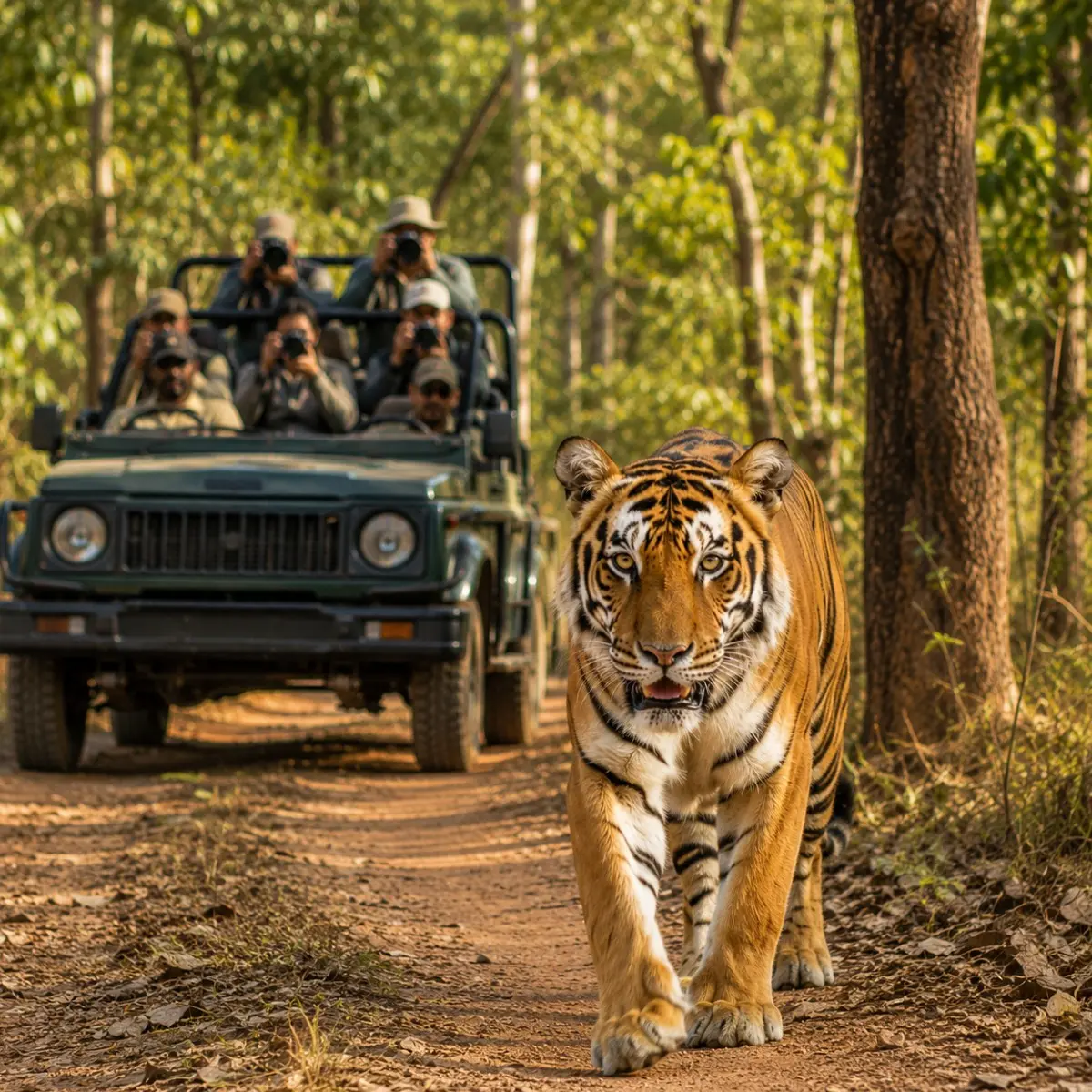 Kanha Wildlife Safari Tour Package featuring Bengal tigers, Barasingha, jeep safaris, Kanha National Park and wildlife adventures in Madhya Pradesh.