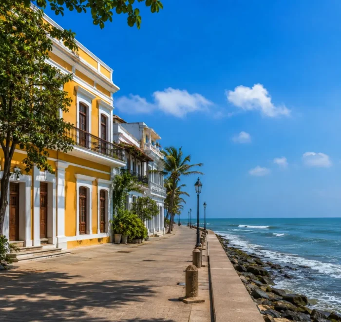 Pondicherry French Coast Tour Package featuring French Quarter, Promenade Beach, Auroville, colonial architecture and scenic coastal views.