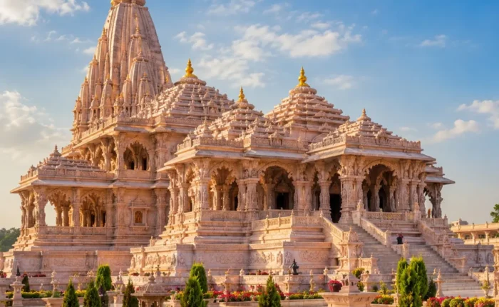 Varanasi–Ayodhya Temple Tour Package featuring Kashi Vishwanath Temple, Shri Ram Janmabhoomi Mandir, Ganga Aarti, Sarnath and spiritual experiences.