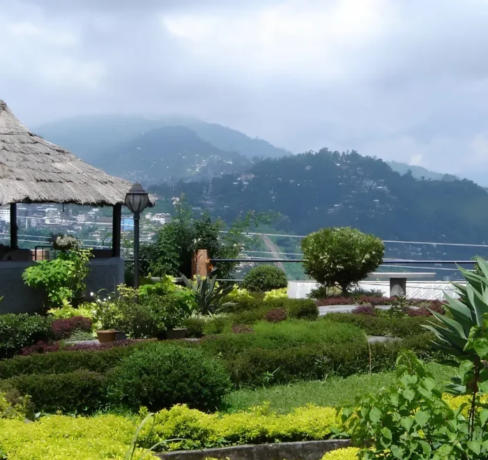 Gangtok Kalimpong Darjeeling package with scenic hill garden, misty mountains, lush greenery and peaceful Himalayan views