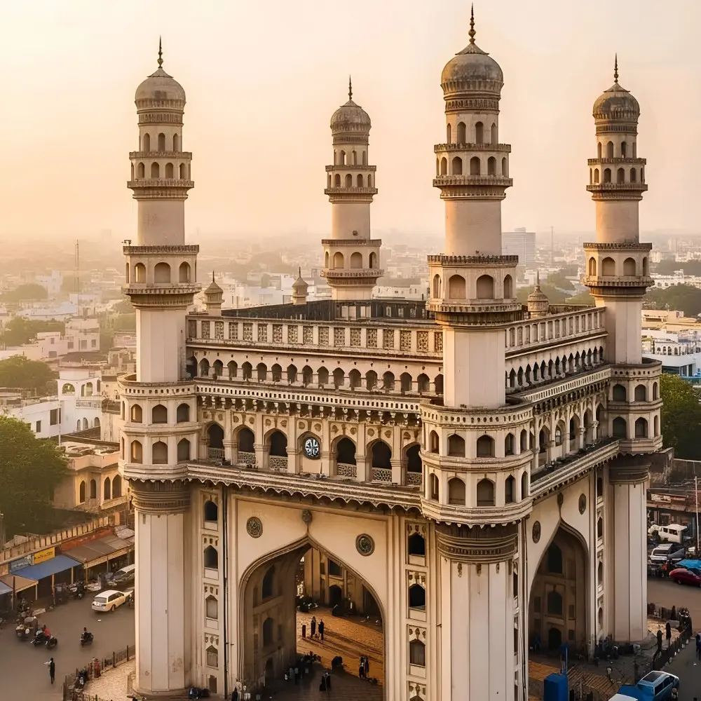 Hyderabad City Highlights Package featuring Charminar, heritage architecture and iconic Telangana sightseeing landmark