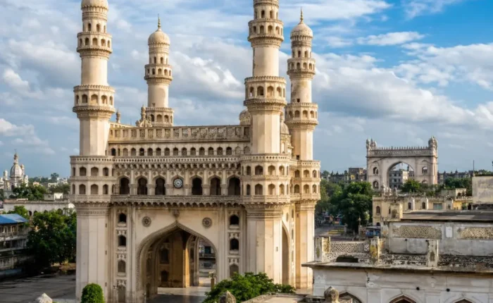 Hyderabad Heritage and Leisure Tour featuring Charminar, historic architecture and iconic Telangana city landmark