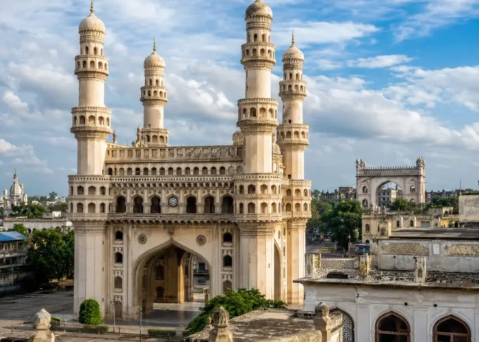 Hyderabad Heritage and Leisure Tour featuring Charminar, historic architecture and iconic Telangana city landmark