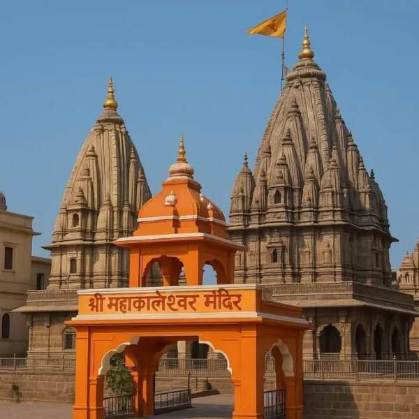 Indore Ujjain Omkareshwar tour package image featuring Shri Mahakaleshwar Temple and spiritual heritage in Madhya Pradesh