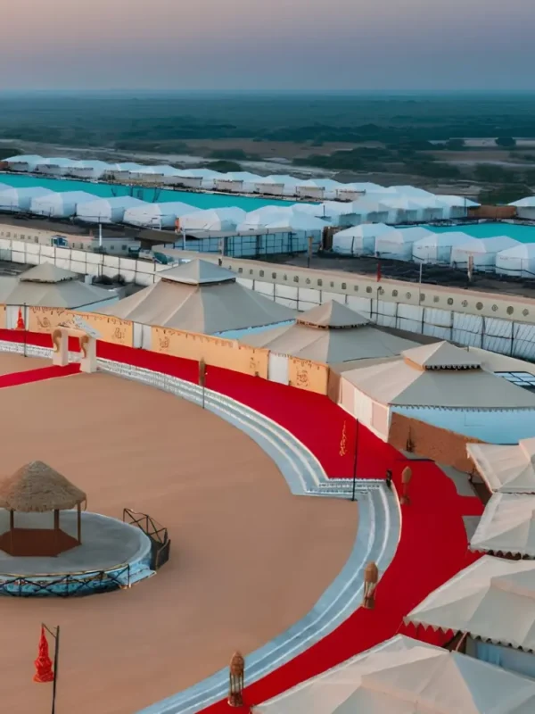 Kutch Rann Utsav tent city in Gujarat with luxury stay, desert camp, cultural venue and scenic festival setting