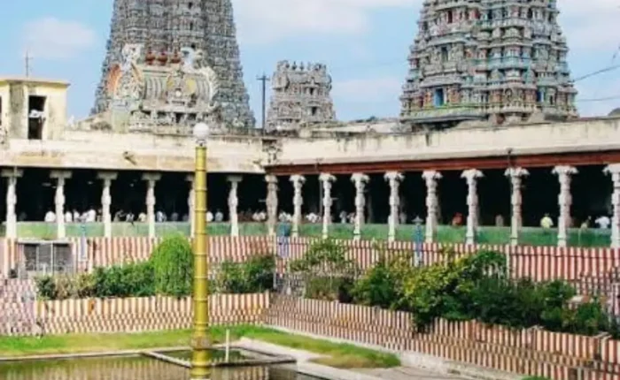 Tamil Nadu Temple Circuit tour image featuring a traditional South Indian temple complex with ornate gopurams and sacred temple tank.