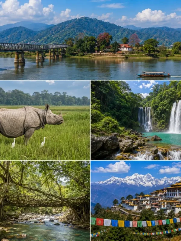 Assam, Meghalaya & Arunachal Pradesh Tour Package featuring Kaziranga National Park, Shillong, Cherrapunji, Tawang Monastery and Sela Pass