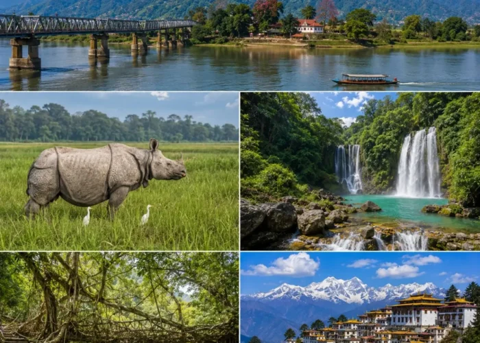 Assam, Meghalaya & Arunachal Pradesh Tour Package featuring Kaziranga National Park, Shillong, Cherrapunji, Tawang Monastery and Sela Pass
