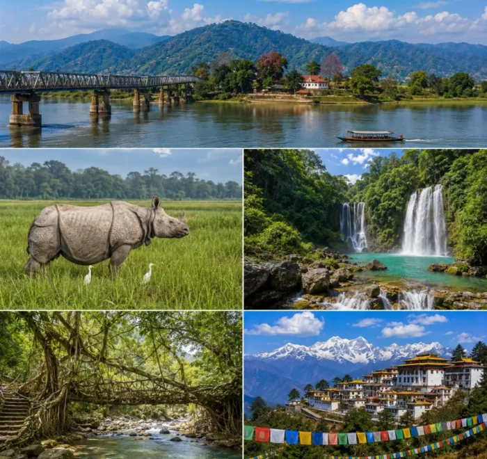 Assam, Meghalaya & Arunachal Pradesh Tour Package featuring Kaziranga National Park, Shillong, Cherrapunji, Tawang Monastery and Sela Pass