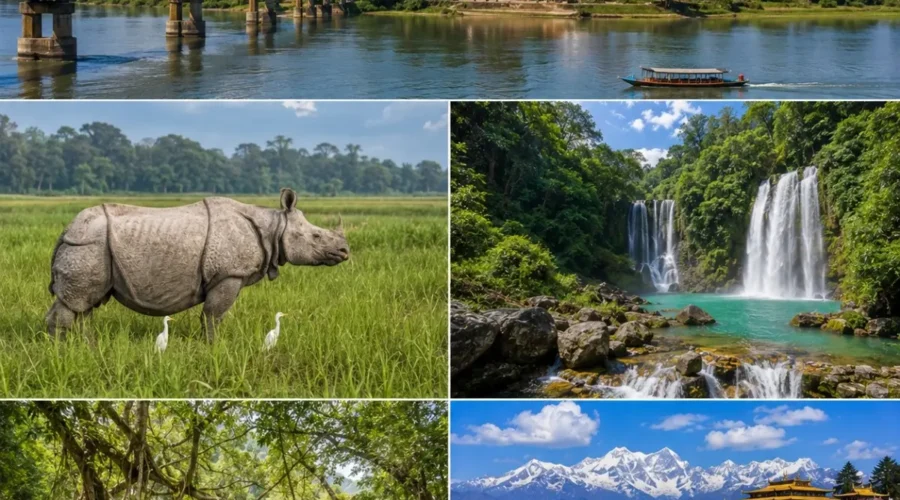 Assam, Meghalaya & Arunachal Pradesh Tour Package featuring Kaziranga National Park, Shillong, Cherrapunji, Tawang Monastery and Sela Pass