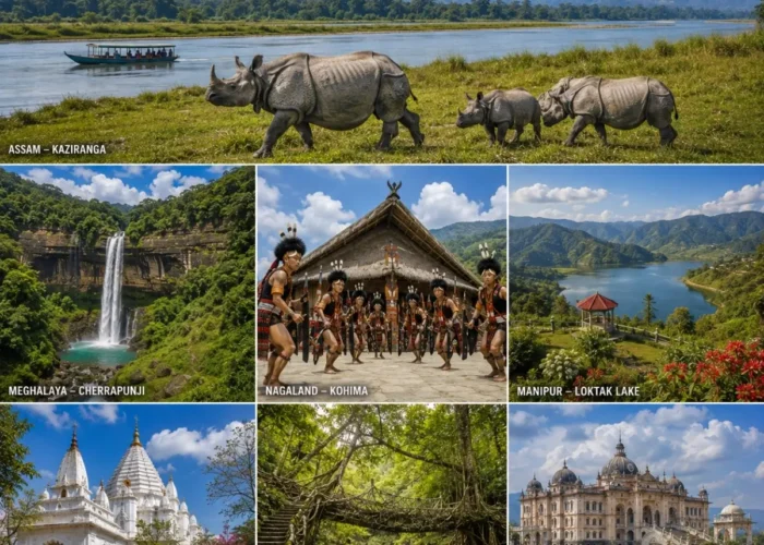 Assam, Meghalaya, Nagaland & Manipur Tour Package featuring Kaziranga National Park, Shillong, Cherrapunji, Kohima and Loktak Lake